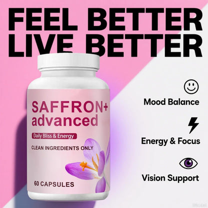 Saffro Supplements | 10-In-1 with Saffron Extract, Vitamin C, Magnesium, Turmeric, & KSM-66 Ashwagandha | Boost Energy and Mood | 60 Capsules (1)