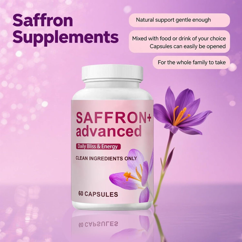 Saffro Supplements | 10-In-1 with Saffron Extract, Vitamin C, Magnesium, Turmeric, & KSM-66 Ashwagandha | Boost Energy and Mood | 60 Capsules (1)
